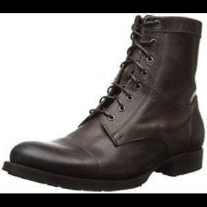 Frye Boots Erin Cap Toe Lace-up Lug Work Boot